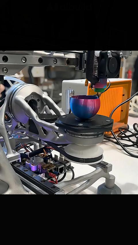 由AI生成式设计的桌面级五轴3D打印机取得了进一步的突破